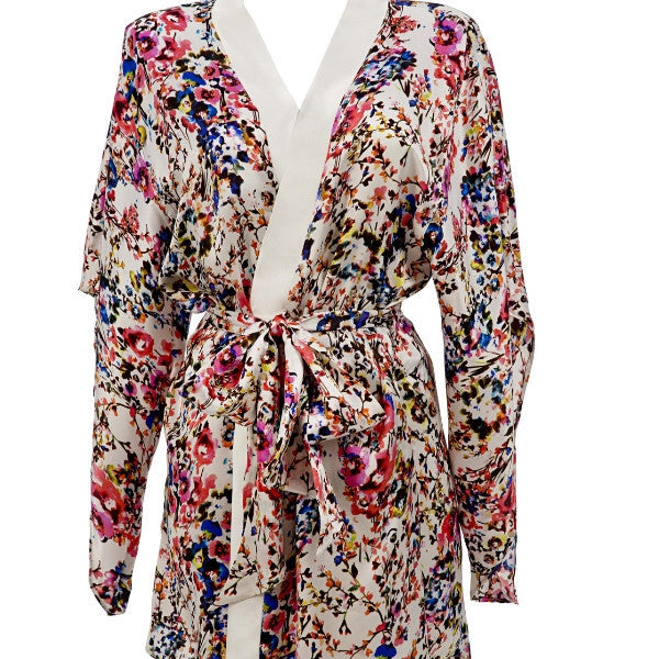 Silk Botanical Garden Kimono Robe