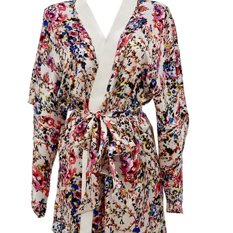 Silk Botanical Garden Kimono Robe